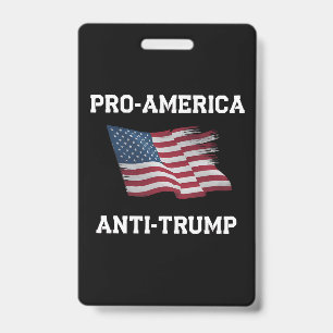 Pro Amerika Anti-Trump Vintage-USA-Flagge Ausweis