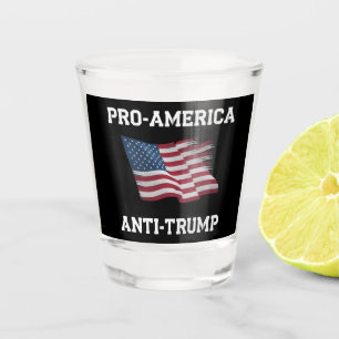 Pro Amerika Anti-Trump Vintage-USA-Flagge Schnapsglas