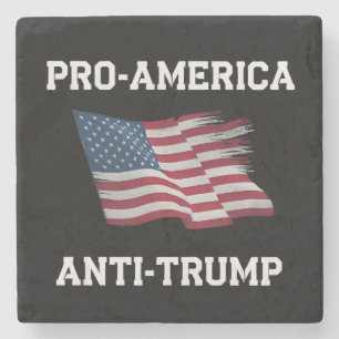 Pro Amerika Anti-Trump Vintage-USA-Flagge Steinuntersetzer