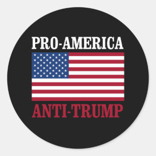 Pro-Amerika Anti-Trumpf - Anti-Trumpf - - Runder Aufkleber