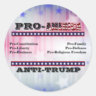 PRO-AMERIKA-ANTITRUMP RUNDER AUFKLEBER