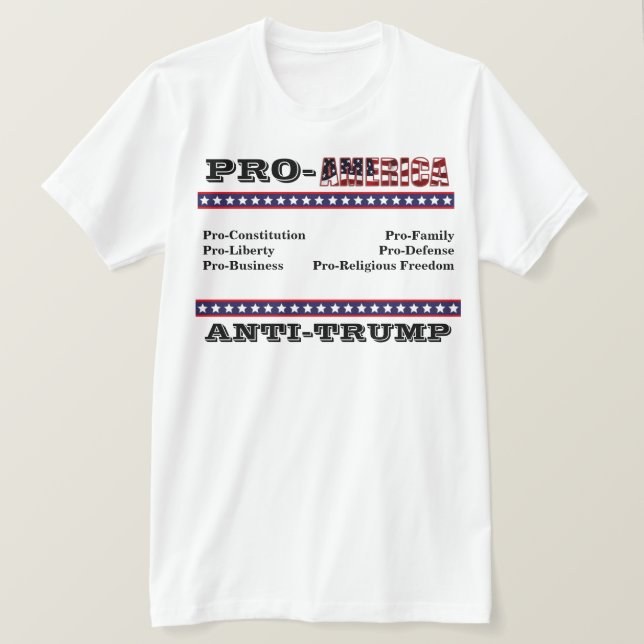 PRO-AMERIKA-ANTITRUMP-T - Shirt (Design vorne)