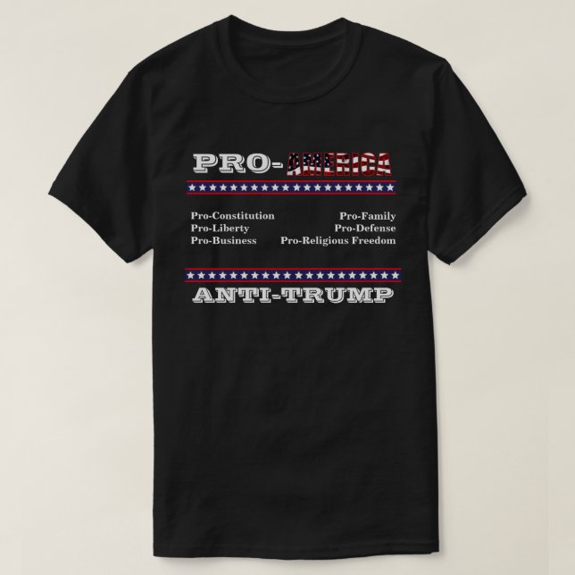 PRO-AMERIKA-ANTITRUMP-T - Shirt (Design vorne)