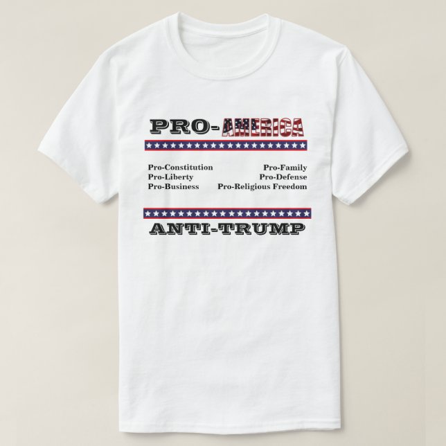 PRO-AMERIKA-ANTITRUMP T-Shirt (Design vorne)