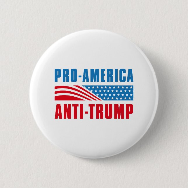 Pro-Amerika gegen Trump Button (Vorderseite)