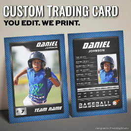 PRO Baseball-Karte mit der Trading Card des Stats  Telefonnummerkarte