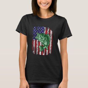 Pro Bass Fischen American Flag Angler Fischer 4t T-Shirt