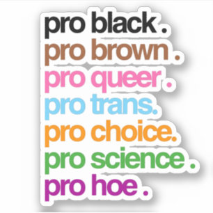 Pro Black Pro Braun Pro Queer Aufkleber