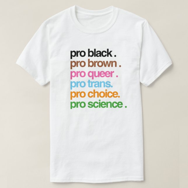 Pro Black Pro Brown Pro Que T-Shirt (Design vorne)