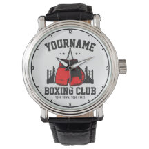 Pro Boxer ADD NAME Red Gloves Boxing Ring Training