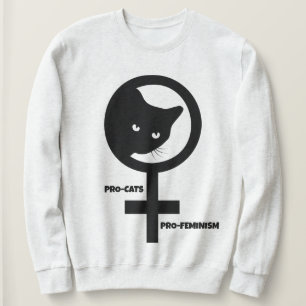 Pro Cats Pro Feminismus Sweatshirt
