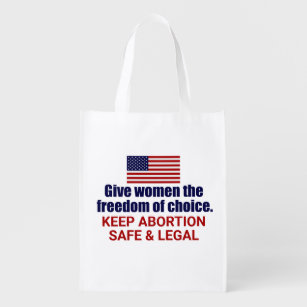 Pro Choice Behalte Abtreibung sicher und rechtlich Wiederverwendbare Einkaufstasche