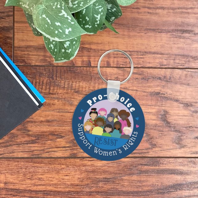 Pro-Choice Feminist Blue Schlüsselanhänger (Pro-choice feminist blue keychain .
)