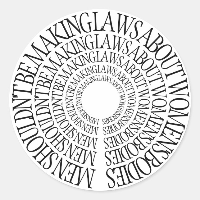 Pro Choice - Feminist Round Sticker (Vorderseite)