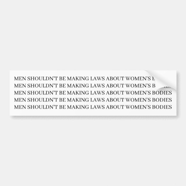 Pro Choice - feministischer Autoaufkleber (Vorne)