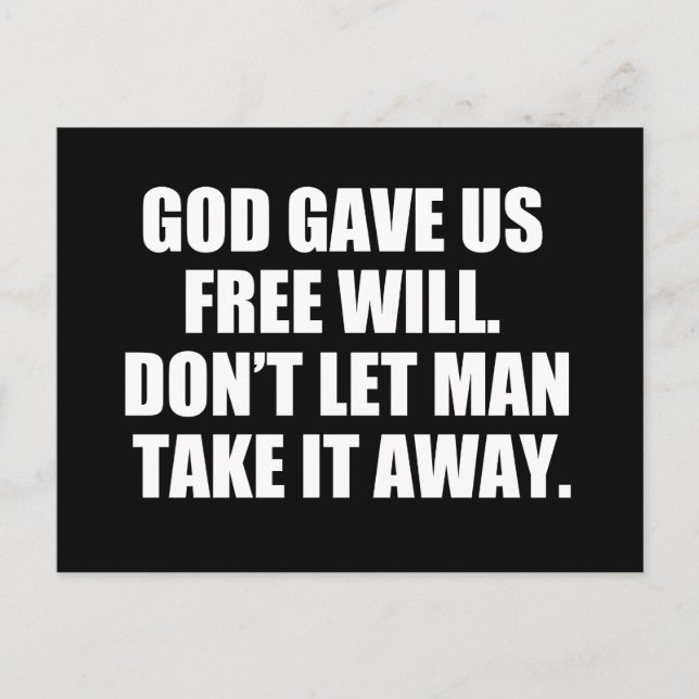 Pro Choice free Will Postkarte (Vorderseite)