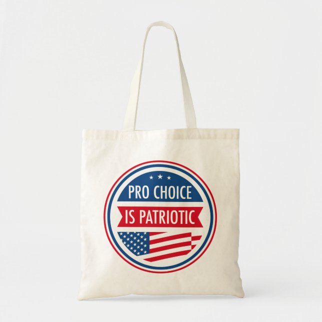 Pro Choice ist die patriotische amerikanische Frei Tragetasche (Vorne)