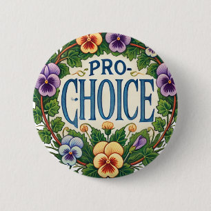 Pro-Choice Pansy Blume Button