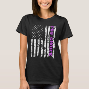 Pro Choice, Patriotic Lila American Pro Abortion T-Shirt