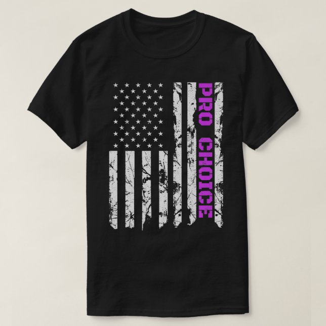 Pro Choice, Patriotic Lila American Pro Abortion T-Shirt (Design vorne)