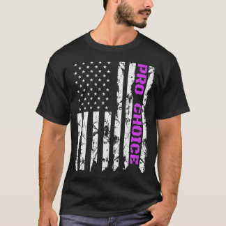 Pro Choice, Patriotic Lila American Pro Abortion T-Shirt
