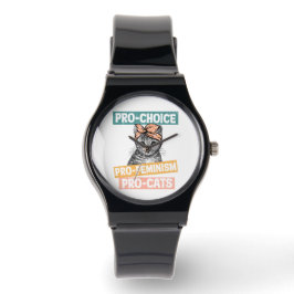 Pro Choice Pro Feminism Pro Cats Armbanduhr