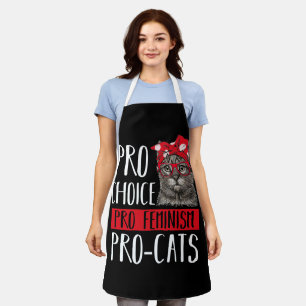 Pro Choice Pro Feminism Pro Cats Cat With Bandana Schürze