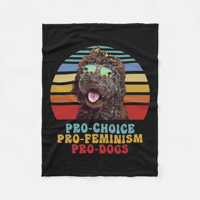 Pro Choice Pro Feminism Pro Hunde Fleecedecke (Vorderseite)
