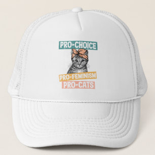 Pro-Choice, Pro-Feminismus, Pro-Cat Cat Lover Truckerkappe