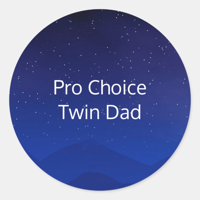 Pro Choice Twin Vater Runder Aufkleber (Vorderseite)