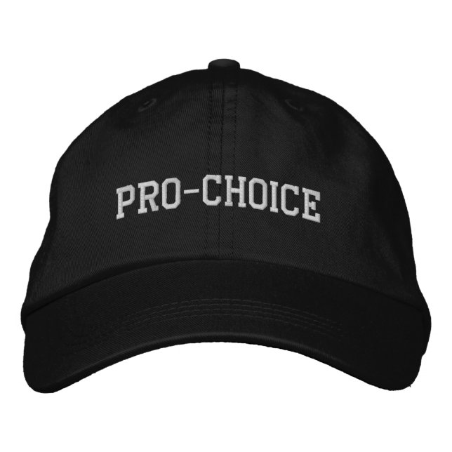 Pro Choice white & black pro Abtreibungsrechte Bestickte Baseballkappe (Vorderseite)