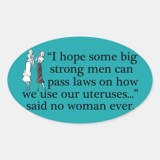 Pro Choice Women Ovaler Aufkleber (Vorderseite)