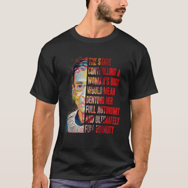 Pro Choice-Zitat des Staat, der ein weibliches B s T-Shirt (Vorderseite)