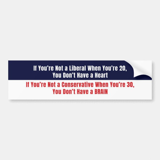 Pro-Conservative Anti-Liberal Patriotic Sticker Autoaufkleber (Vorne)