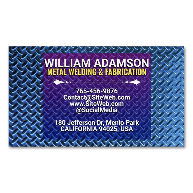 Pro Contractor | Metal Fabrication & Welding  Magnetische Visitenkarte (Vorderseite)