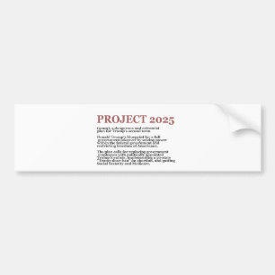 Pro Democracy Anti Project 2025 Republikaner Trump Autoaufkleber