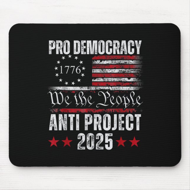 Pro Democracy Anti Project 2025 Stopp Project 2025 Mousepad (Vorne)