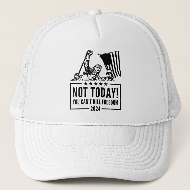 Pro-Demokratie Trump 2024 Trucker Hat Truckerkappe (Vorderseite)