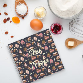 Pro-Feinkostchef Symbolisch Dunkelblau•Rezept Notizbuch