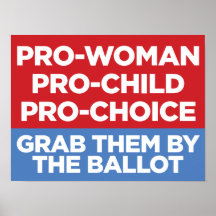 Pro-Frau Pro-Child Pro-Choice 16x12 Window Poster