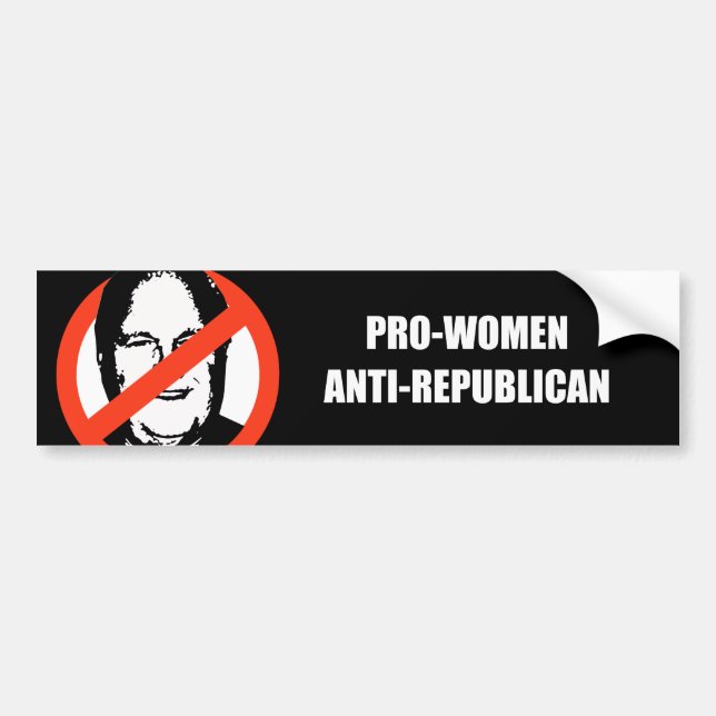 Pro-Frauen Anti-Republikanisch Autoaufkleber (Vorne)