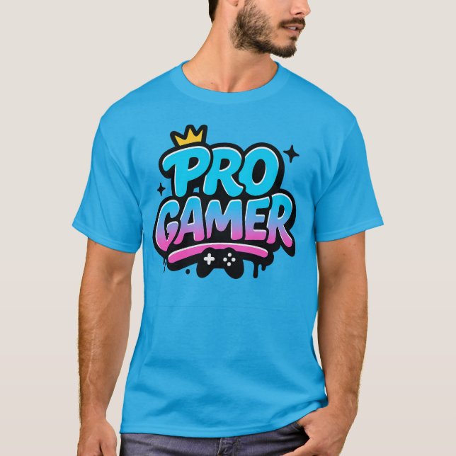 PRO GAMER Graffiti-Logo T-Shirt (Vorderseite)
