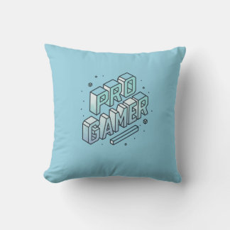 PRO GAMER - Isometrisches 3D-Blockbrieflogo Kissen