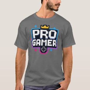 PRO GAMER — Pixel Art 8-Bit-Abzeichen T-Shirt
