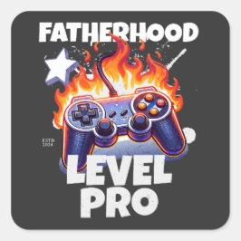 Pro-Gaming der Vaterschaft Quadratischer Aufkleber