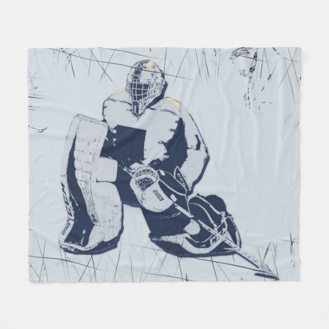 Pro Goalie - Eishockey Goalie Fleecedecke (Vorderseite (Horizontal))
