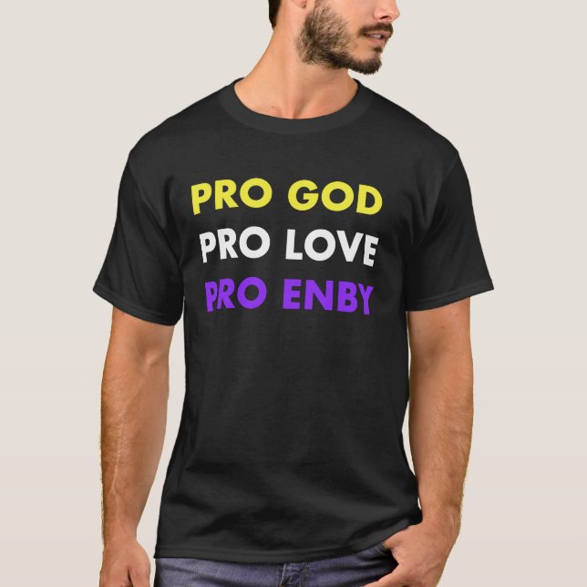 Pro God Nonbinary  Transgender Enby T-Shirt (Vorderseite)