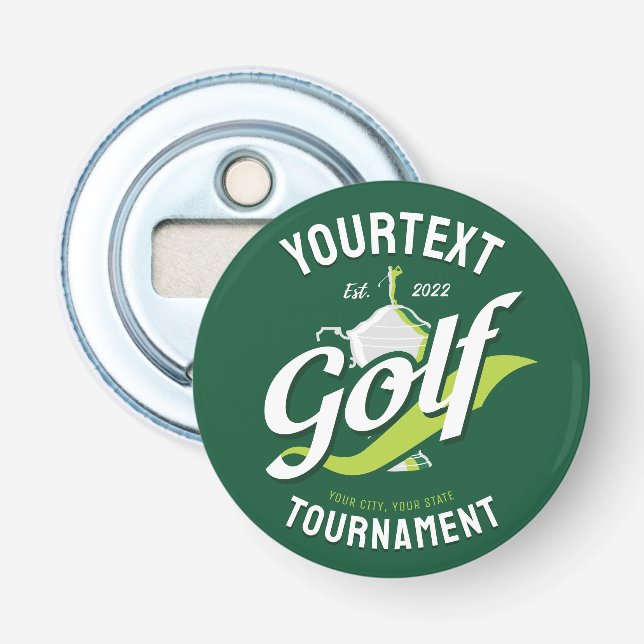Pro Golfer NAME Golf Trophy Turnier Golfspielen Flaschenöffner (Vorderseite)