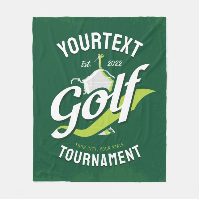 Pro Golfer NAME Golf Trophy Turnier Golfspielen Fleecedecke (Vorderseite)