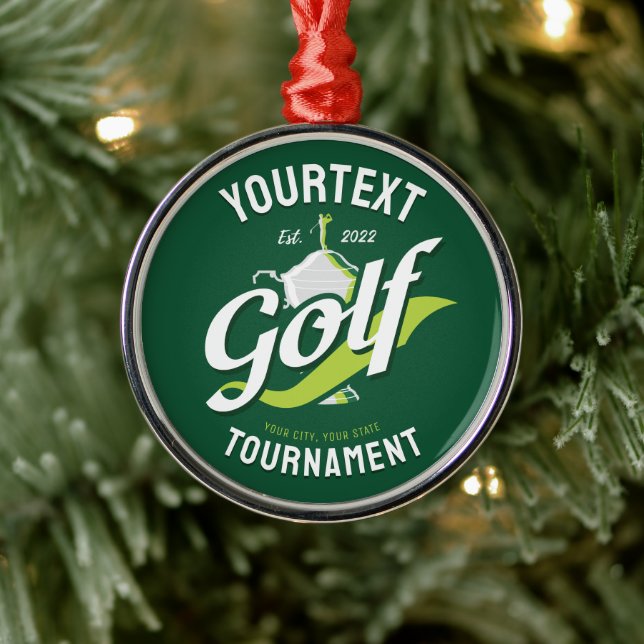 Pro Golfer NAME Golf Trophy Turnier Golfspielen Ornament Aus Metall (Baum)